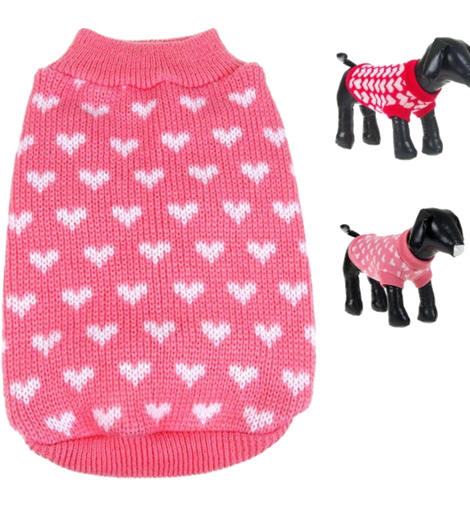 Silvercell Pets Puppy Dogs Clothes Jacket Little Heart Knit Sweater Coat